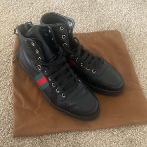 Shoes, black, high top